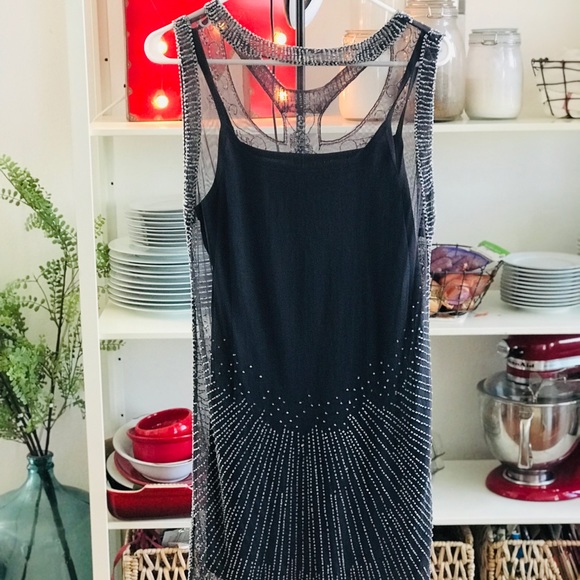 French Connection beaded dress size 6 - Picture 8 of 9